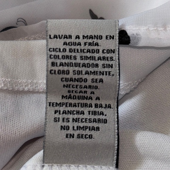 Guess Girls White & Pink Black Butterfly Sleeveless Lined High Low Hem Dress - Picture 7 of 8